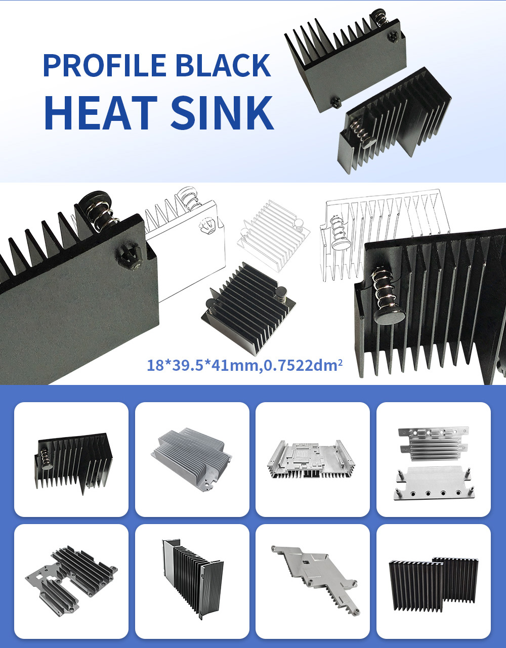 Anodized Aluminum Heatsink Anodized Aluminum Heatsink