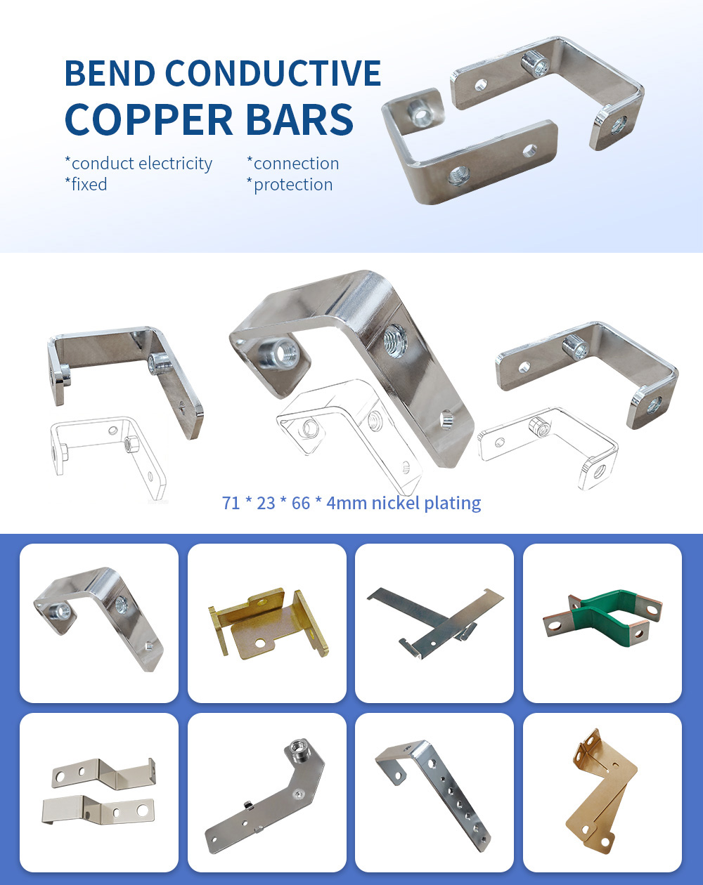 Bent Copper Busbar Bent Copper Busbar