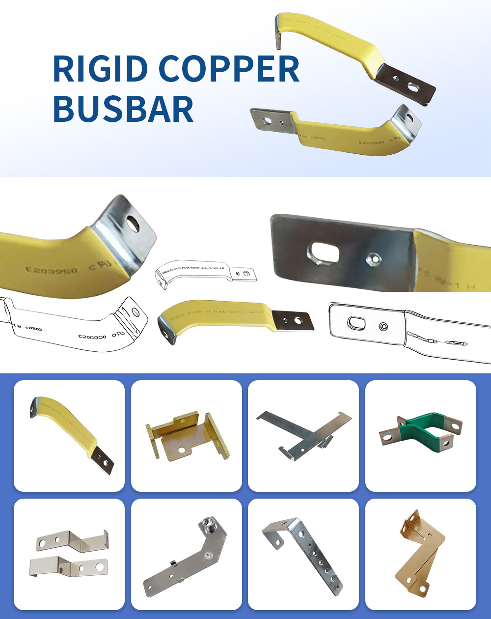Custom Shaped Copper Busbar
