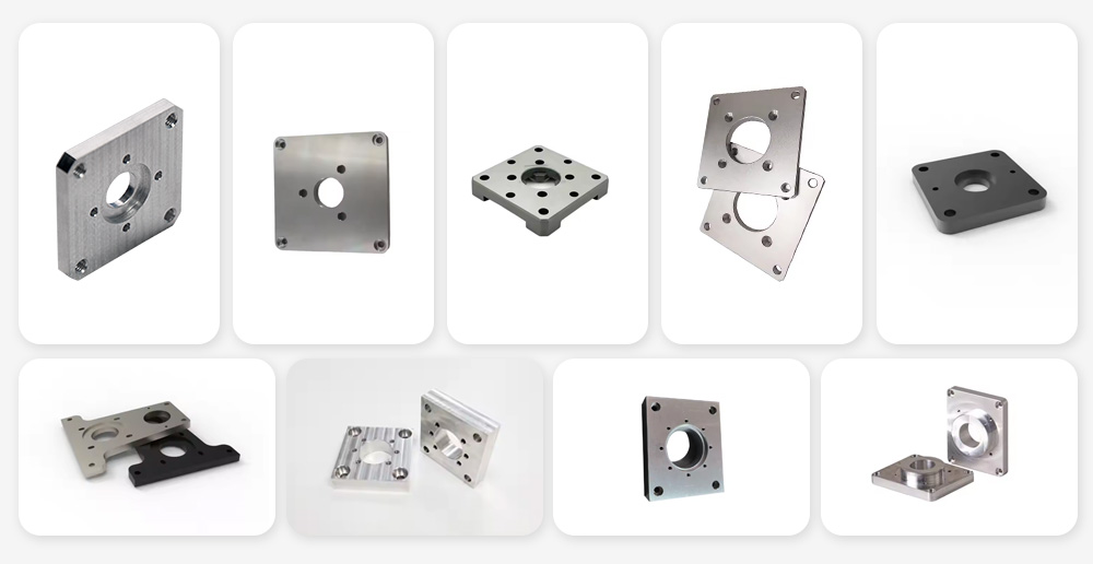 Machined Aluminum Square Flange Plate